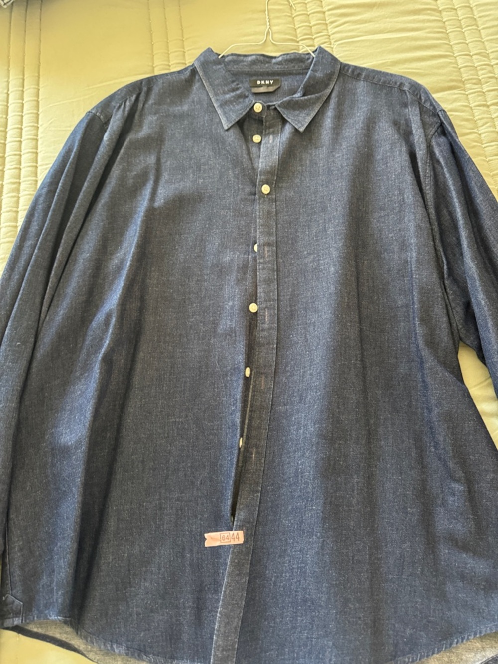 DKNY Men's Dark Indigo Denim Button-Down Shirt